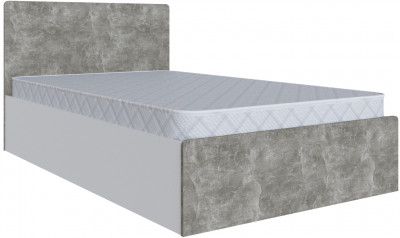 Кровать 120х200 Мадрид с настилом ДСП (МД-1), Белый/Ателье светлое