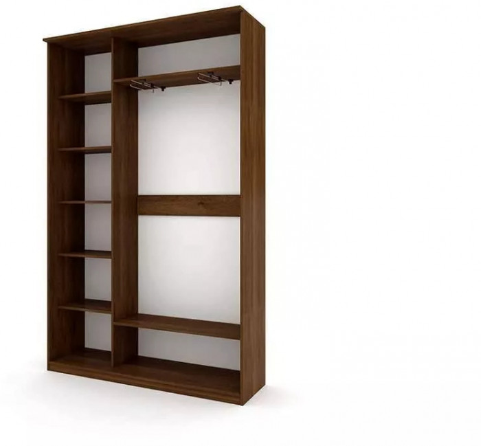 Шкаф купе Модерн 1490х450 2-х дверный 2-х секционный зеркало венге