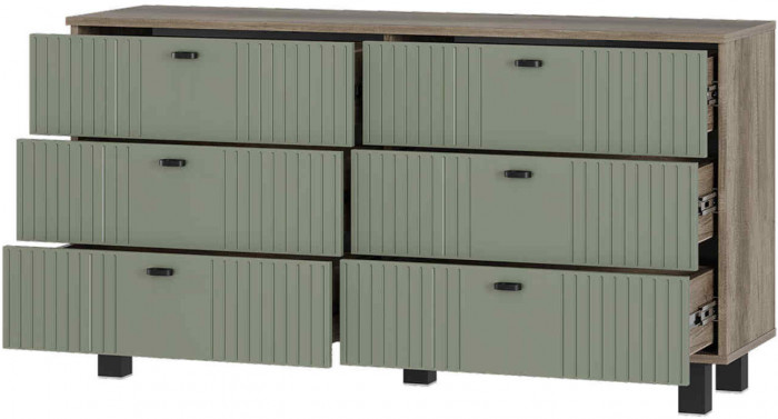 "Олива" КМ-04 комод Дуб каньон/MF12  эвкалипт софт