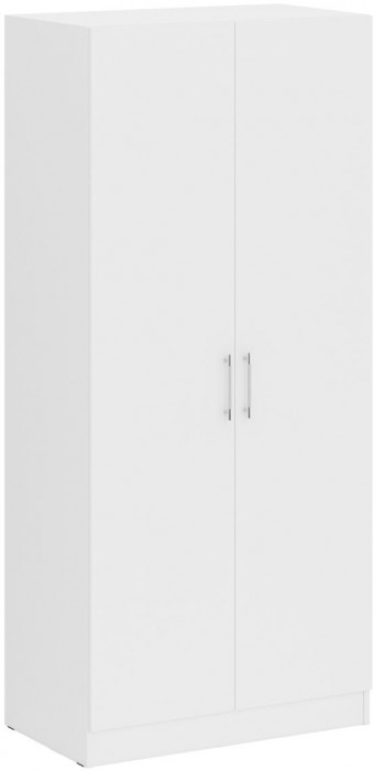 Кровать 0800 + Шкаф 2-х створчатый Стандарт, цвет белый, ШхГхВ 83,5х203,5х70 + 90х52х200 см., сп.м. 800х2000 мм., без матраса, основание есть