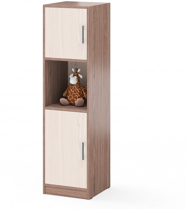 Пенал С-МД-СК9П к компьютерному столу С-МД-СК9, цвет ясень шимо светлый/ясень шимо тёмный, ШхГхВ 43х45х160 см., универсальная сборка