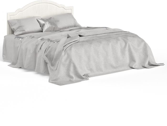 Ливерпуль Кровать 11.08 + основание + ножки, ясень ваниль/белый