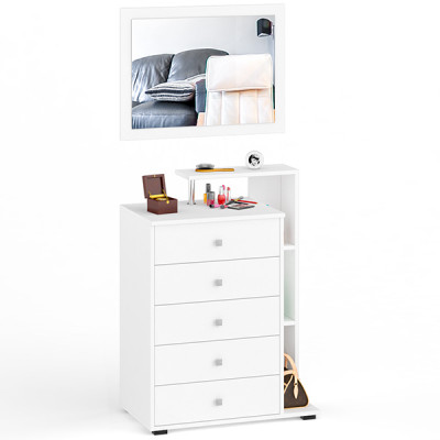 Камелия Комод + Зеркало, белый