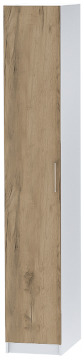 Шкаф-пенал №1 "Иннэс-7" - Белый/Крафт золотой