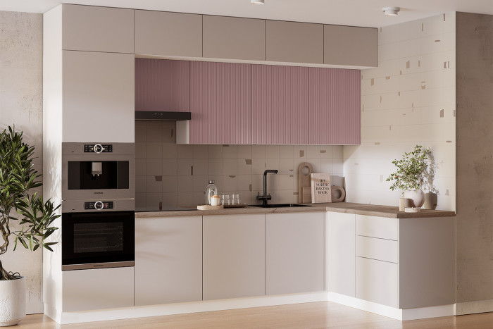 Кухня комплектация №6 Шарли пинк (МФ13)/кашемир