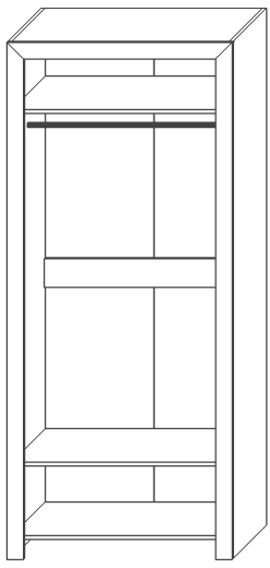 Шкаф двухдверный 