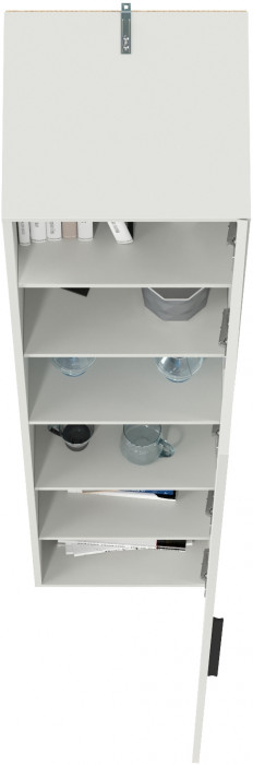 Эйр Гостиная 16.324.01 Шкаф-пенал, цвет белый шагрень, ШхГхВ 40х38,1х219,5 см., универсальная сборка