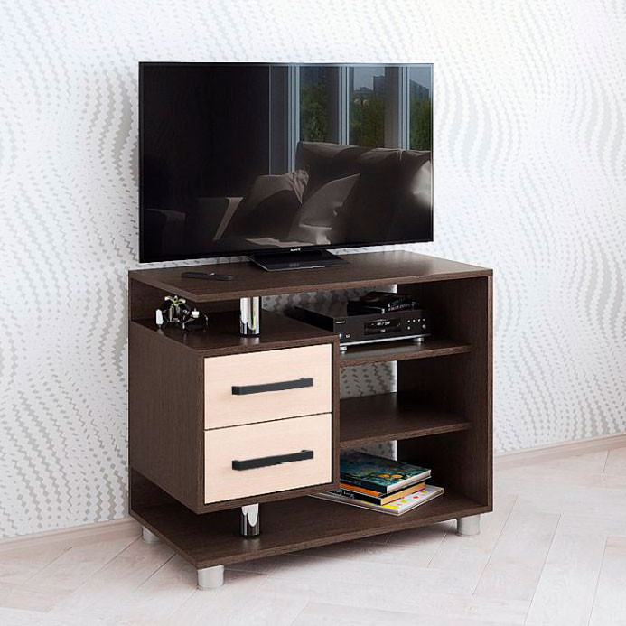 Тумба ТВ 011 (2я) (800*665*430) венге/дуб молочный