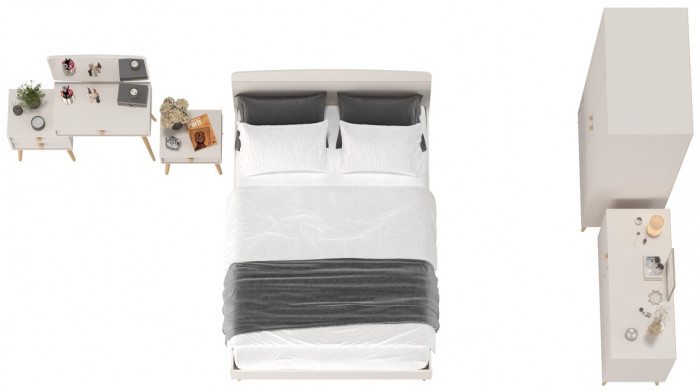 Афина Спальня 24-1400, кашемир серый