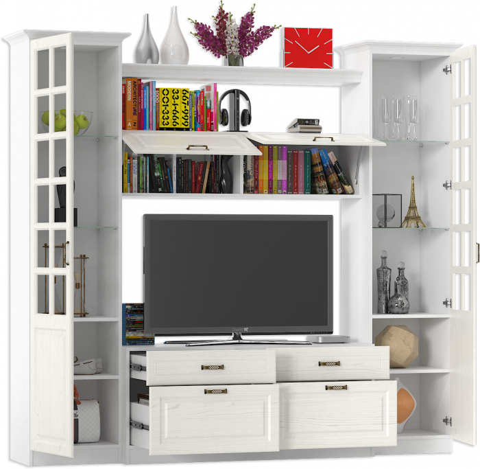 Ливерпуль Набор мебели 1, ясень ваниль/белый