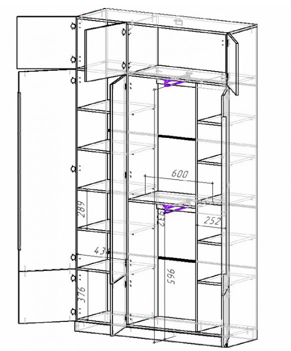 Модульная прихожая Кантри, композиция 3