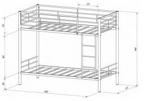 Двухъярусная кровать Севилья-3, серая