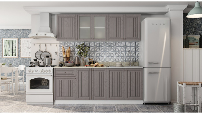 Кухня МДФ Хозяюшка 2000, Акация/Деним