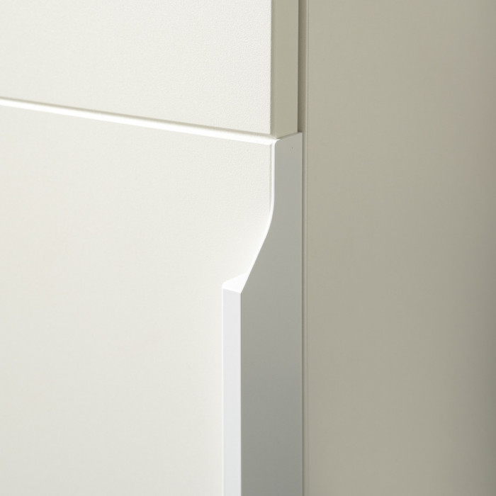 Октава Прихожая 33, цвет белый шагрень/дуб крафт золотой/фасады МДФ белый шагрень, ШхГхВ 226,4х35,4х197,6 см., универсальная сборка