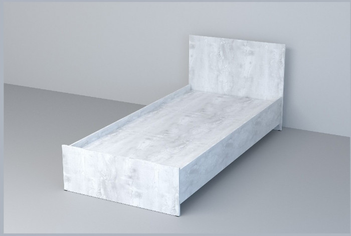 Эго Кровать арт.032 (0,9) (Бетон Светлый)