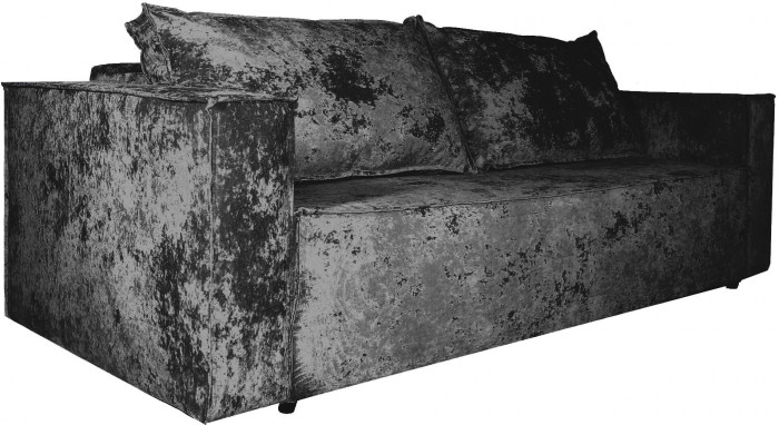 Диван-кровать Лофт Люкс Плюш, еврокнижка, пружинный блок,140х195, черный