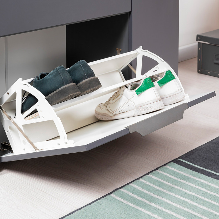 Октава Прихожая 30, серый графит/дуб крафт золотой/фасады МДФ серый графит