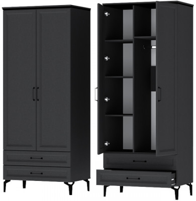 Шарм Шкаф Шк-2 Антрацит/Рамка