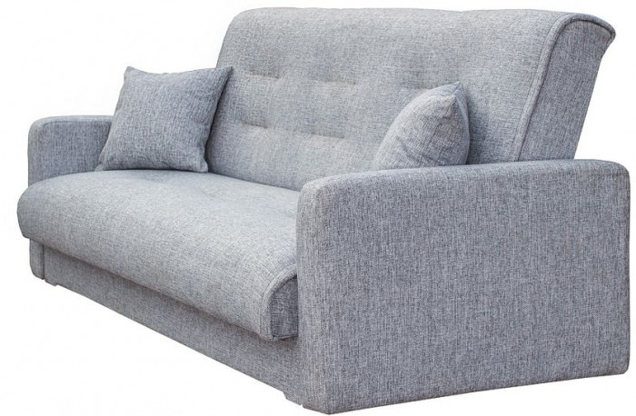 Раскладной диван-кровать, прямой, книжка, цвет серый, рогожка, Лондон 140х190