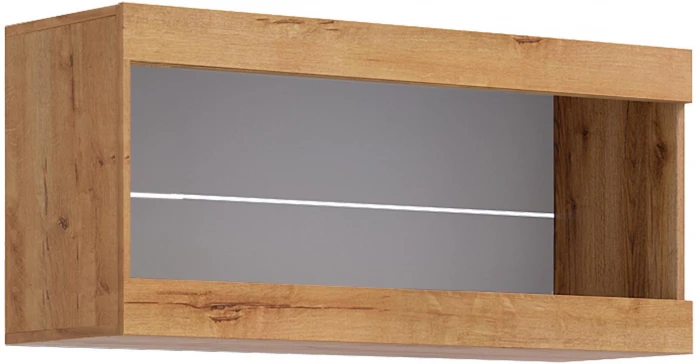 Прага Шкаф навесной Дуб Вотан/Белый глянец