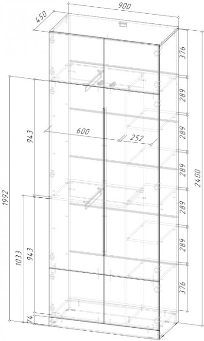 Модульная прихожая Кантри, композиция 5