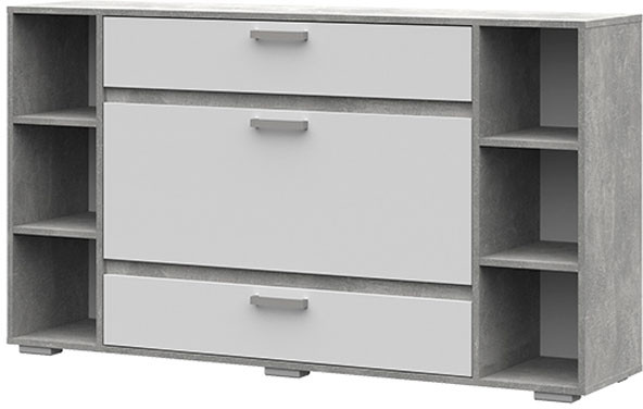 Денвер КМ-02 Комод (1500х836х354) ателье светлый/белый