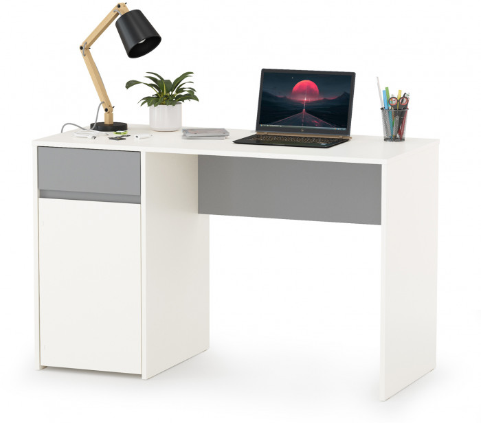 Торонто Компоновка № 27, цвет белый шагрень/стальной серый, сп. м. 800х1900 мм., б/м, основание есть, универсальная сборка