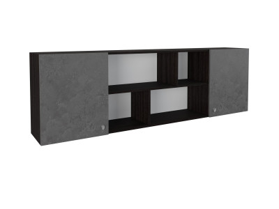 Полка надкроватная Венге/Железный Камень