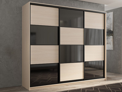 Шкаф-купе Кааппи 13 Дуб молочный 240х60х230 см