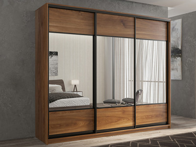 Шкаф-купе Кааппи 6 Кастелло Бренди 240х45х230 см