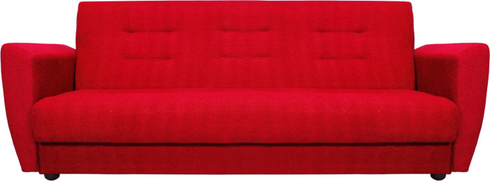 Раскладной диван-кровать, прямой, книжка, цвет красный, Лира 120х190