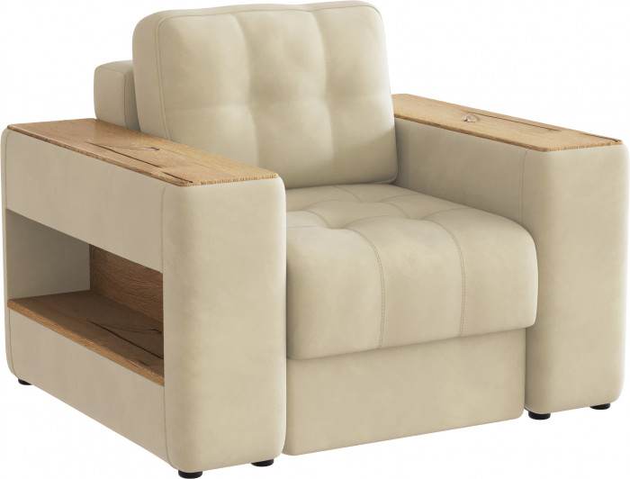 Кресло Доро, Бежевый/Дуб канадский МДФ