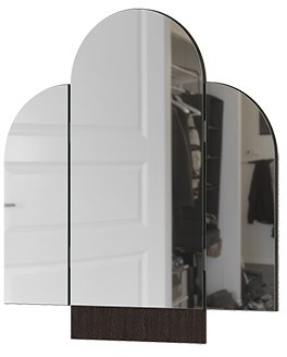 ЗР 552 Бася ЛДСП зеркало трельяжное венге/белфорт