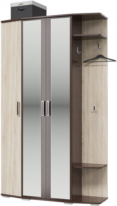 Прихожая 2-3428вн/дубсон Паола, цвет венге/дуб сонома, ШхГхВ 120х38х202 см., универсальная сборка