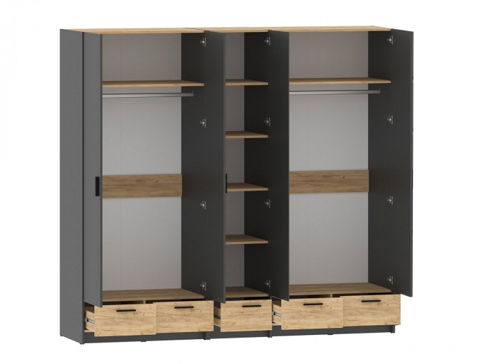 Спальня Оттавия 5 Антрацит / Дуб золотой