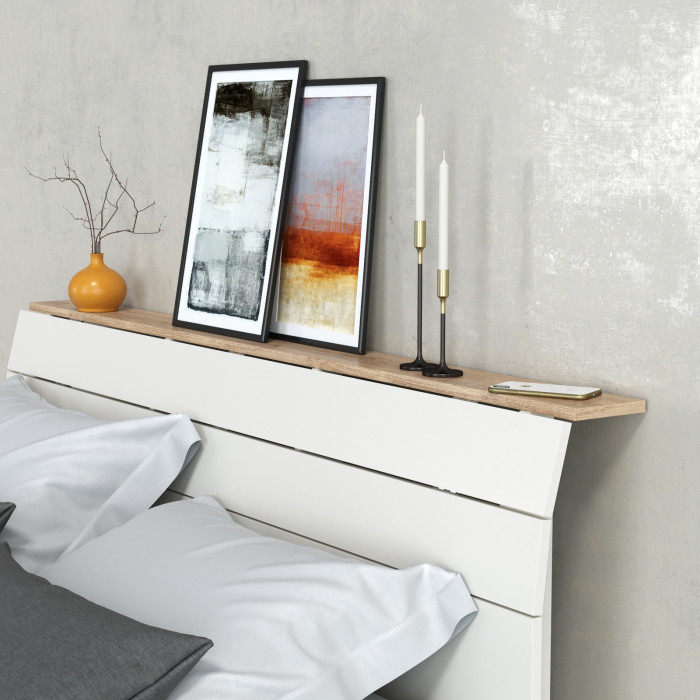 Муссон Кровать 11.41 + ортопед + Бостон 12.69, цвет дуб эндгрейн элегантный, сп. м. 1600х2000 мм., б/м