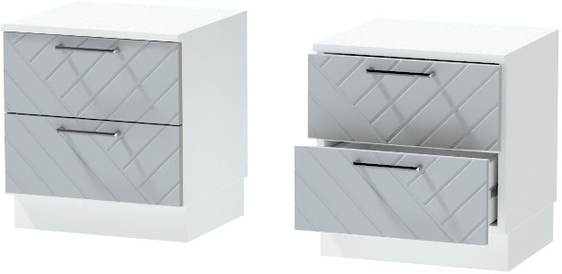 Тумба-6 прикроватная напольная "Иннэс-7", Белый/Монблан Р-866