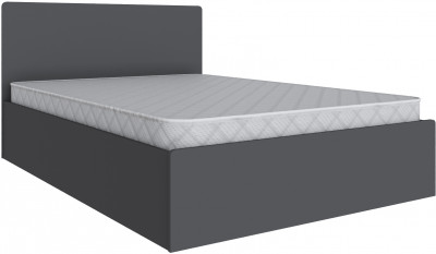 Кровать 140х200 Мадрид с настилом ДСП (МД-1), Графит серый