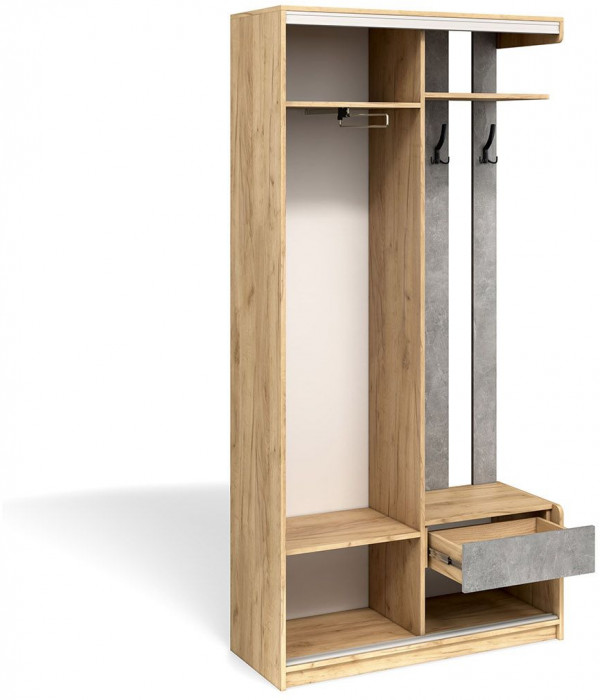 Прихожая Лайт Дуб Крафт золотой / Ателье светлое