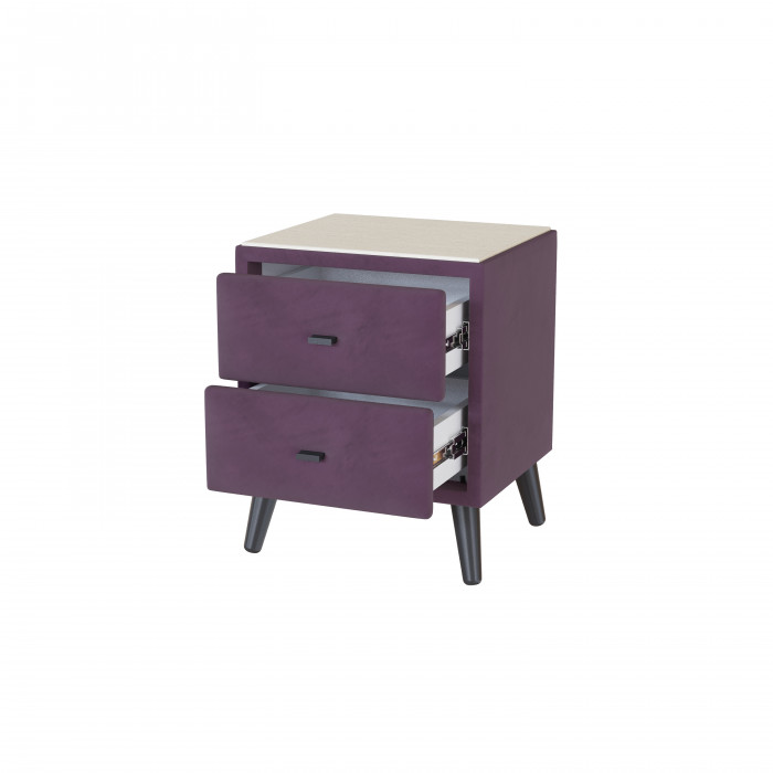 Тумба прикроватная интерьерная Пай винный/мдф клен кремовый