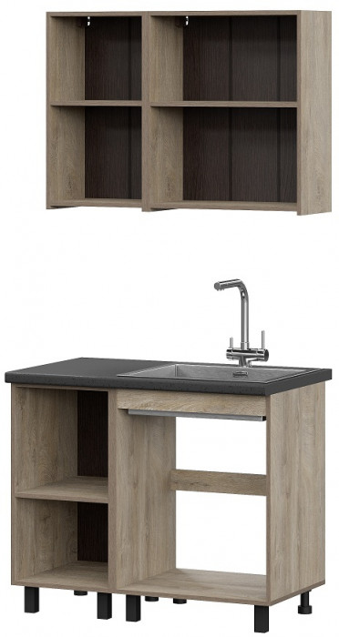 Кухня Этна 1.0 м. Комплект 3, софт вайт