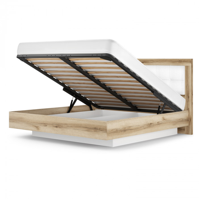 Кровать-5 с подъемным основанием 1800 экокожа Вега Скандинавия