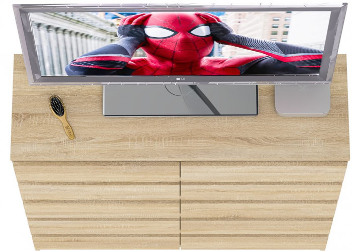 Мори Комод МК1200.10, цвет дуб сонома, ШхГхВ 120,4х41х115 см.