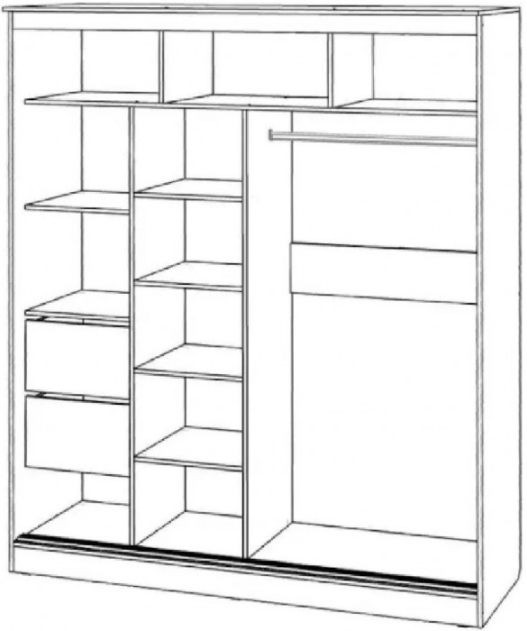 Шкаф-купе Элегант 2000 (Дуб Сонома)