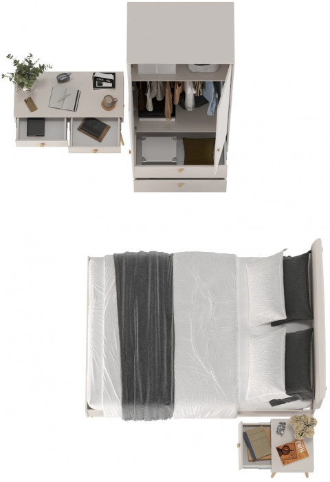 Афина Спальня 26-1400, кашемир серый