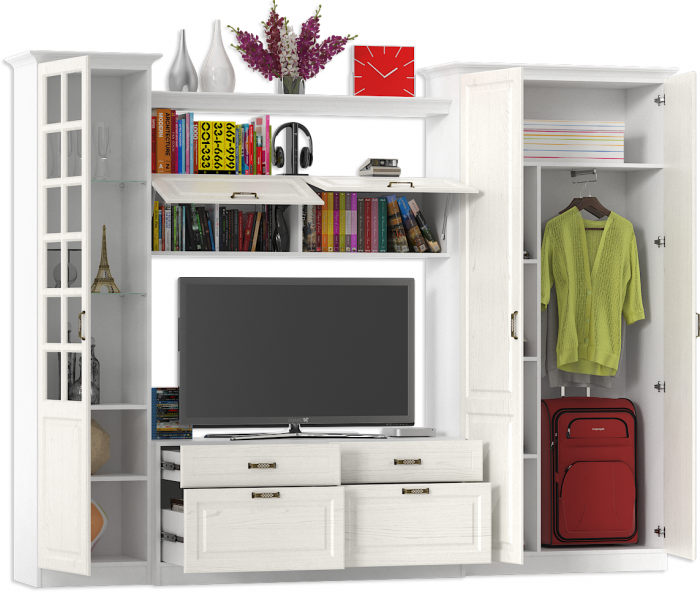 Ливерпуль Набор мебели 7, ясень ваниль/белый