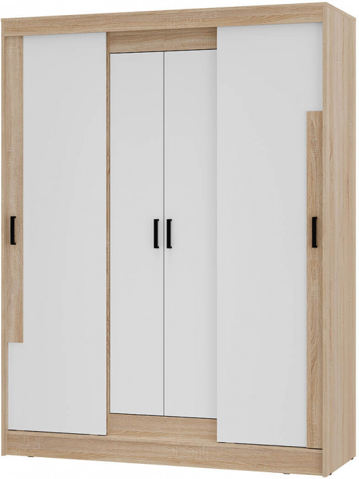 Шкаф-купе "Смарт" ШКК-06 Дуб сонома/белый