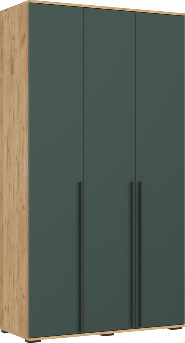 Норд Шкаф 3-х створчатый 1200, Дуб крафт/Изумрудный