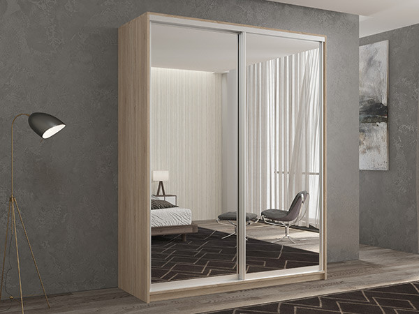 Шкаф-купе Кааппи 1 Сонома Светлый 160х45х230 см