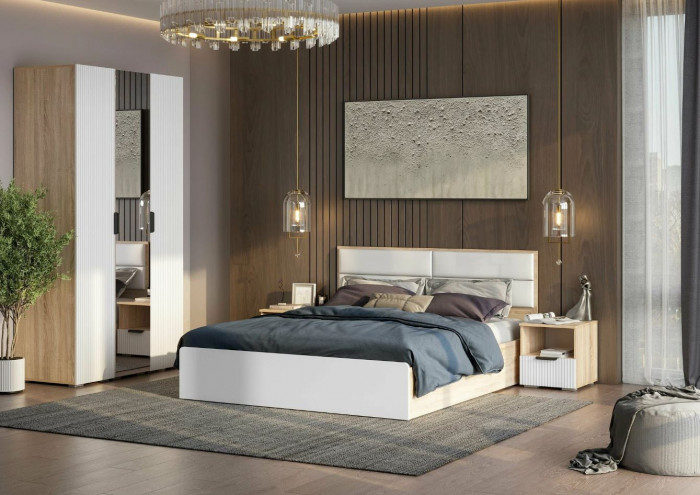 мс Норд КР03-160 дуб сонома/софт пломбир